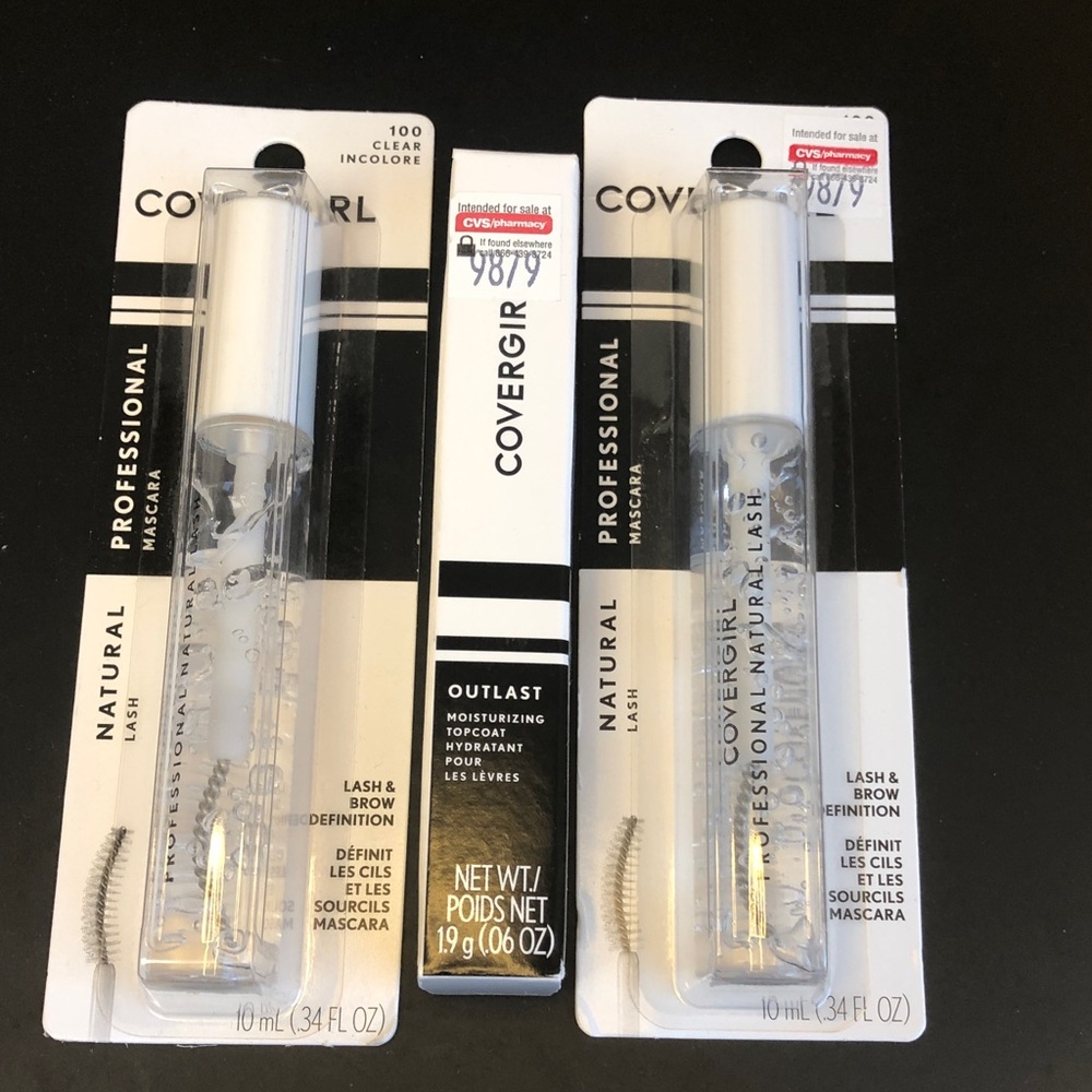 COVERGIRL Clear Lash/Brow definition and Outlast Lipstick
